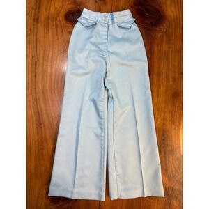 Vintage  70s Sears Mates Wide Leg Pants 5P XXSP Polyester Satin High rise Z3-27